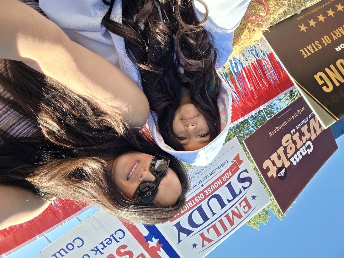 Merissa Martinez with supporters at a campaign event in Albany County