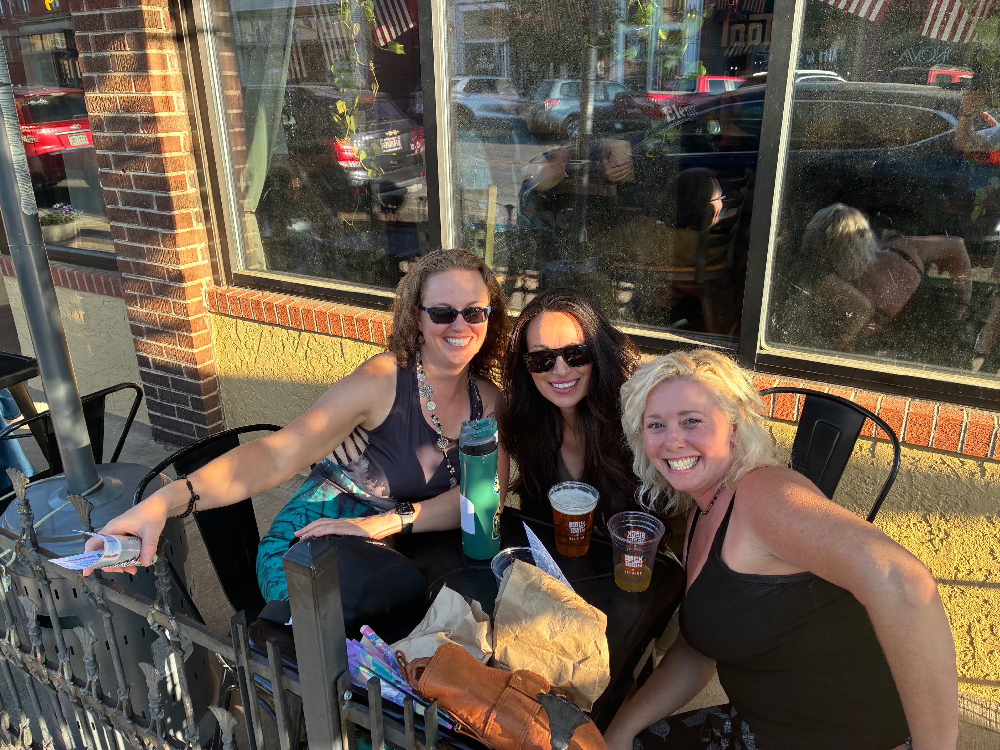 Merissa Martinez with friends and neighbors in downtown Laramie